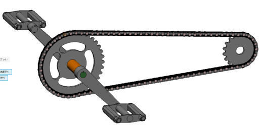 带脚踏曲柄机构的链传动装置缩略图